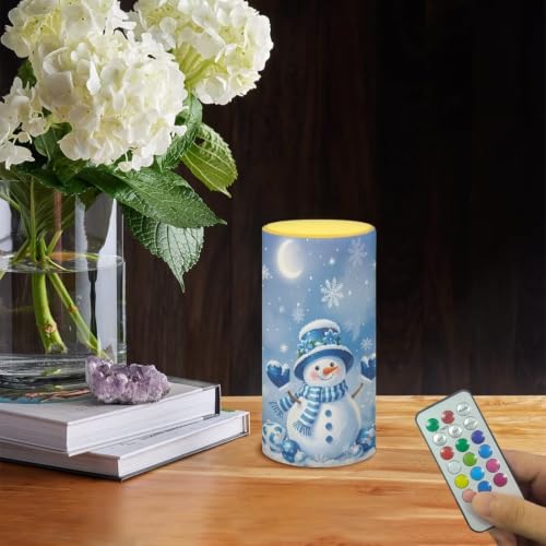 Image of Christmas Flameless Candles with Remote Timer Color Changing