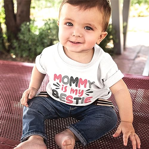 Mommy is My Bestie Baby T-Shirt - Baby Clothing - Cute Design Baby Gift2