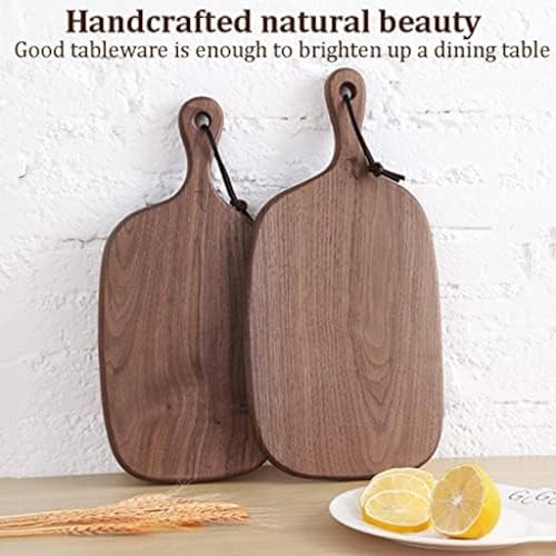 Tabla de embutidos de madera versátil con asa, bandeja ideal para servir queso, pizza, pan y más, fácil de limpiar, perfecta para entretenimiento y regalo
