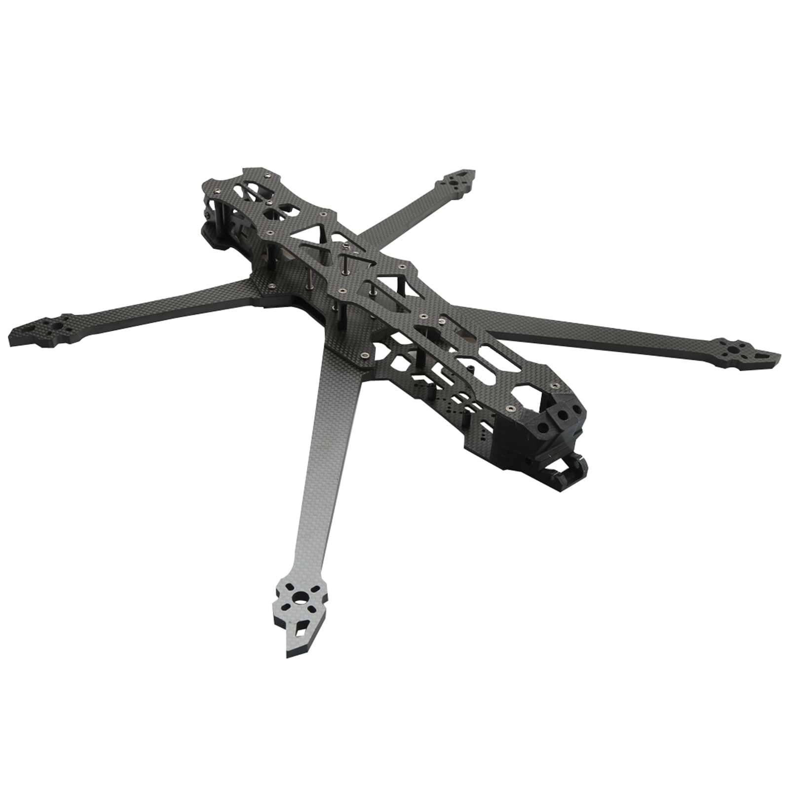 15-calowa Rama Quadkoptera FPV Rama Wielowirnikowa Drona UAV Wielowirnikowa Ramiona z Włókna Węglowego 680 Mm Ramiona o średnicy 7 Mm Pogrubiona Długa Górna Płyta Dolna z