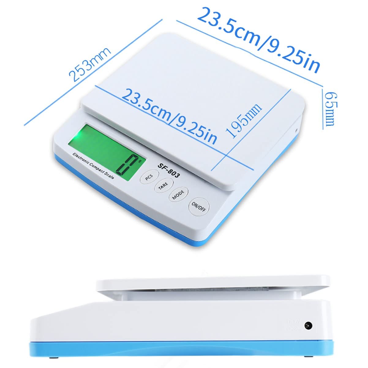 Bilancia Elettronica da Cucina di precisione da 30 kg/1 g, Display LCD, Funzione Tara/PCS per Cucina, Cottura al Forno, Frutta e Verdura (Colore: Nero, dimensio