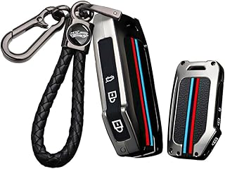 ontto Key Case Car Key Case Fits Kia ProCeed Sportage R GT Sorento Seltos Xceed K5 Ceed 2018-2022 Keyless Metal Key Case Protective Key Case Key Ring Accessories 3 Button-A Black