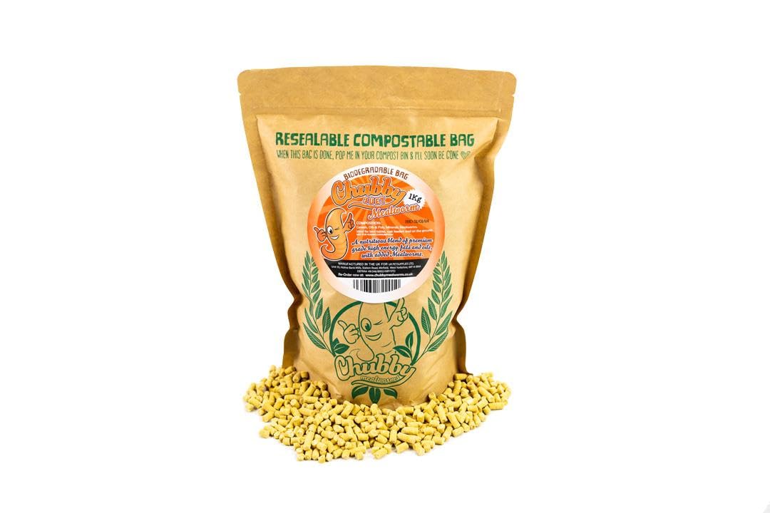 1Kg Chubby Mealworm Suet Pellets Wild Bird Food For Garden Birds