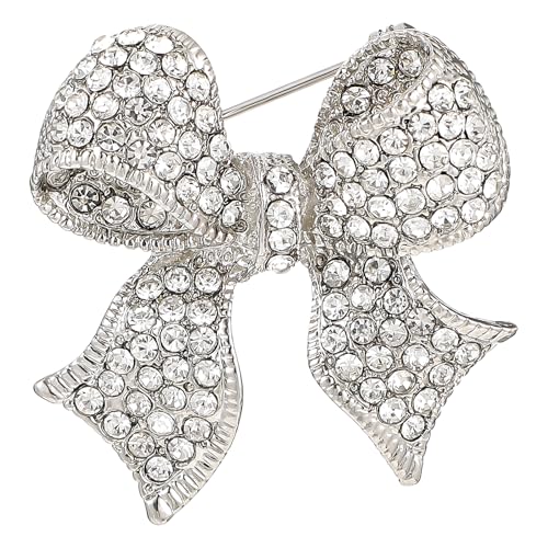 Mabor Rhinestone Bow Brooch Pin for Women Elegant Vintage Sparkly...