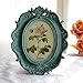 CISOO Vintage 4x6 Oval Picture Frame Antique Photo Frame Table Top Display and Wall Hanging, Retro Home Decor, Ornate Photo Gallery Art (Blue)