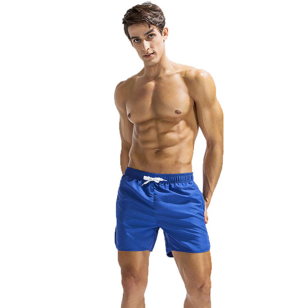 Short de bain bleu avec doublure en maille séchage rapide M - 7