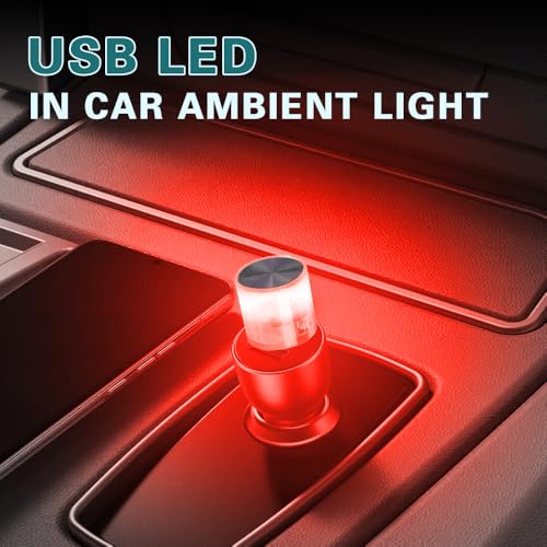 Lámpara LED ambiente interior para auto USB mini miniatura 3