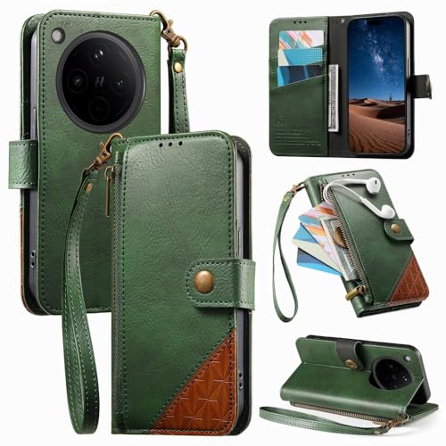 Étui Oppo A79 5G vert la housse portefeuille idéale pour vos déplacements et sorties