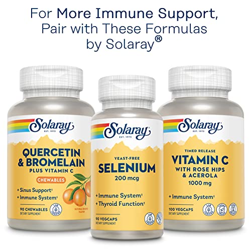 Solaray Optizinc 30Mg Immune Support Supplement, Chelated Zinc Capsules, Endocrine Systems And Cellular Health Support, With Methionine, Vitamin B6 And No Copper, 60-Day Guarantee, 60 Serv, 60 Vegcaps #TOP5