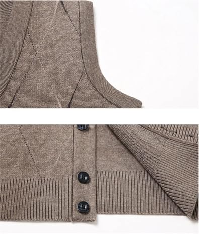 Men's Thickened Sweater Tank Top Warm Winter Cardigan Style Comfortable Sweater Vest3