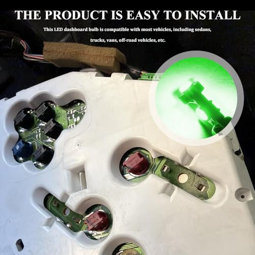 12 LED T5 Verde para Tablero de Auto, Pack 12 miniatura 6
