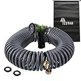 YeStar Expandable Portable 50Ft Garden Coil Hose, 3/4
