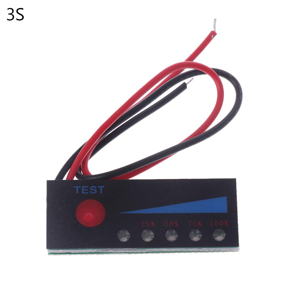 Battery Tester LCD Display Meter Battery Capacity Tester Percentage Display Panel 1S 2S 3S 12V