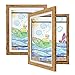 iRahmen Kids Art Frame 2 Pack - 9x12 Front Opening Kids Frames for Artwork, Kids Artwork Frames Changeable Storage Holds 50, Children Art Projects, Drawings, 3D Art, Crafts