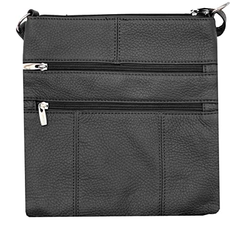 SILVERFEVER Women’s Leather Large Crossbody Travel College Student Indie Style Handbag Water Resistant2