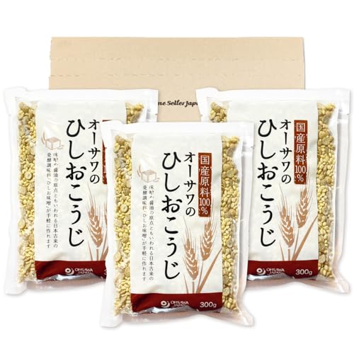 オーサワ オーサワのひしおこうじ 300g ×3袋セット PSJBOX 国産 大麦 丸大豆 無添加 発酵調味料 ひしお 味噌 手作り