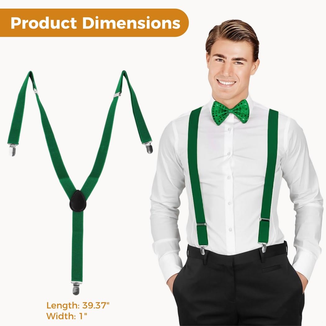 12 tirantes elásticos con espalda en Y en colores vibrantes, cinturones ajustables en forma de Y para uso casual, disfraces y fiestas