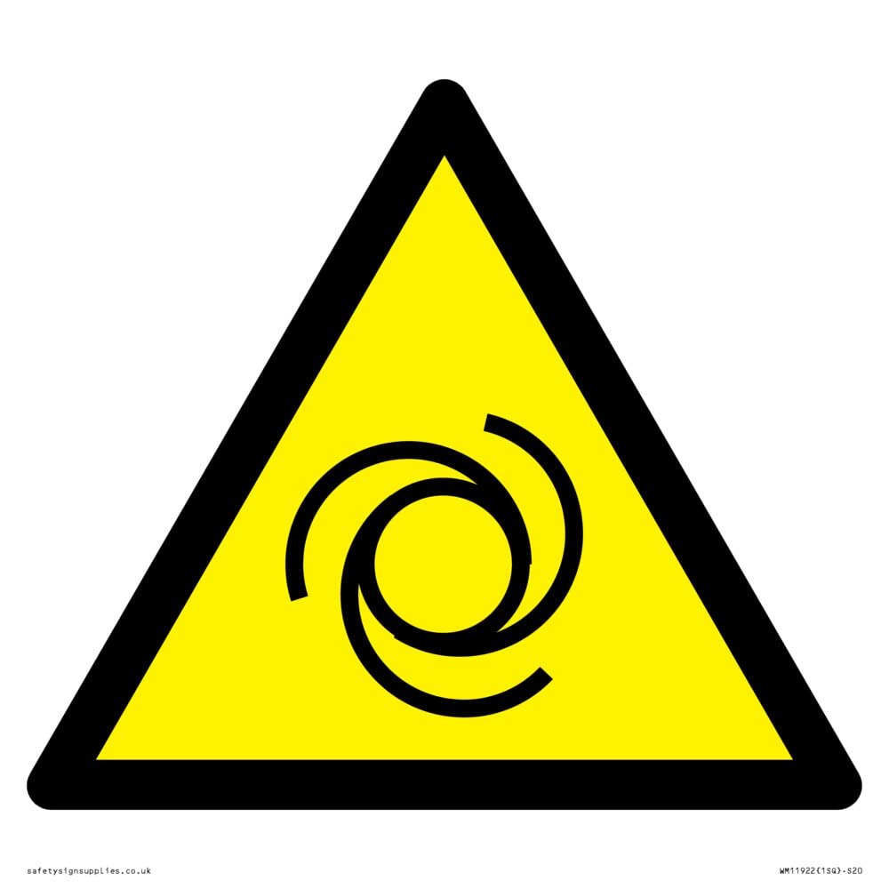 W018 Warning: Automatic start-up Sign - 200x200mm - S20