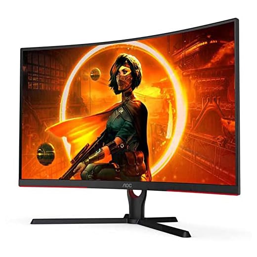 AOC Gaming C32G3AE - 32 Zoll FHD Curved Monitor, 165 Hz, 1 ms, FreeSync Premium (1920x1080, HDMI, DisplayPort) schwarz/rot