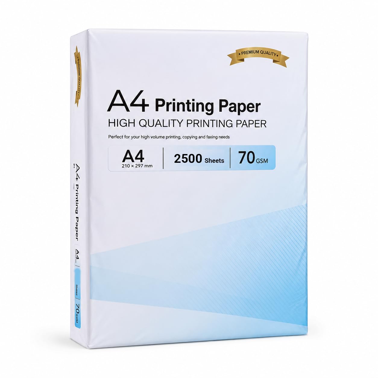 A4 Printer Paper 70/80 GSM White Copy Paper 500/2500 Sheets Multipurpose Printing Paper Standard A4 Size 21*29.7 cm Suitable for Inkjet Printers Laser Printers and Copier Machines (70GSM, 2500 Sheets)