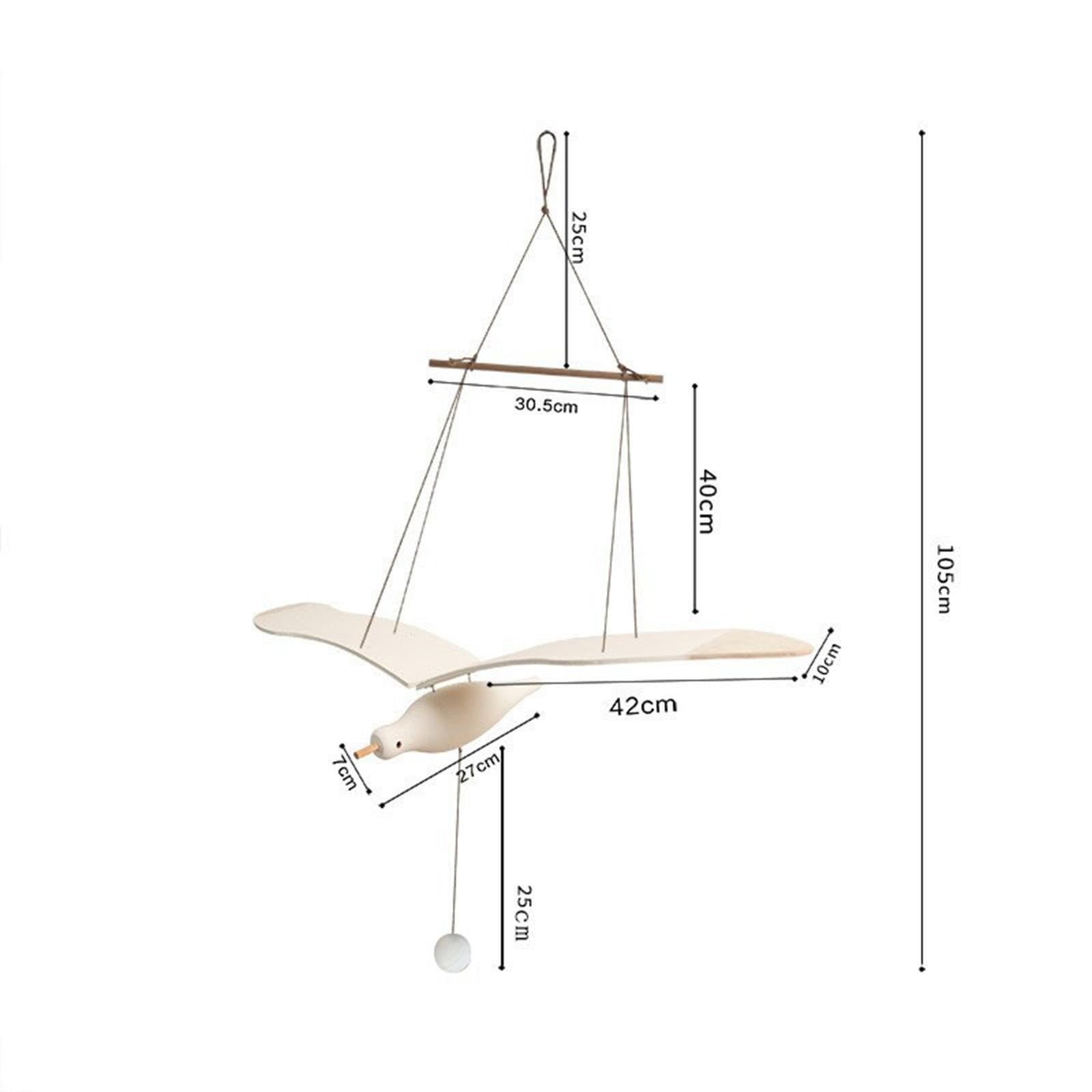 F Fityle Gabbiano Mobile in Legno, Decorazione da Appendere con gabbiani in Legno, Decorazione Unica da Appendere al soffitto con Gabbiano, per Soggiorno e