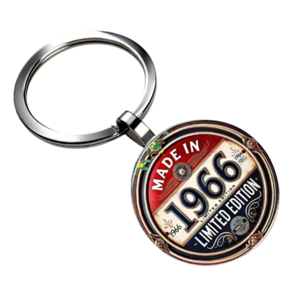 CMJ™ Made in 1966 Retro Limited Edition Keyring Glass Dome 60th Keychain