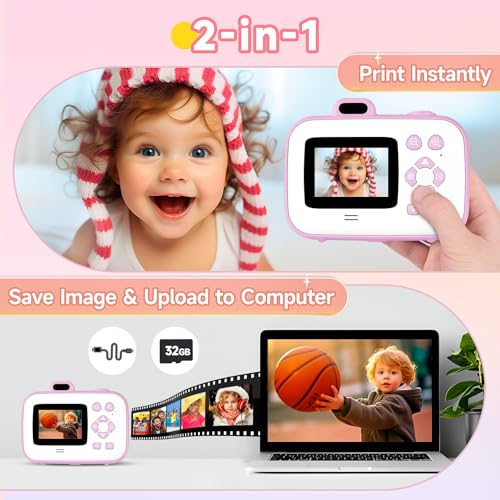 Stinaolt SYL29 Kids Camera Instant Camera, Kids For 3-12 Year Old Girls Boys, Kids Digital Camera Instant Print thumb #4
