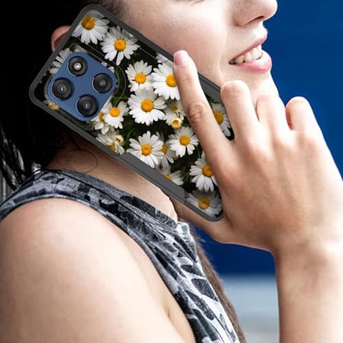 CICPLKSE for Moto Edge 2025 Case,Dual Layer Heavy Duty Hybrid Shockproof Hard PC Soft Silicone TPU Bumper Protective Cover Case for Motorola Moto Edge 2025,Cute Daisy Flower - image 7