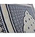 Modefa Prayer Rug - Thin Velvet Namaz Sajadah Janamaz Floral Stamp (Light Blue)