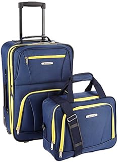 Rockland Fashion Softside Upright Luggage Set, Navy, 2-Piece (14/19)