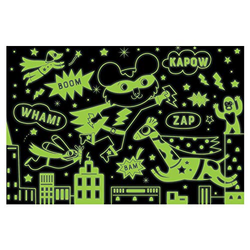 Image of Mudpuppy Superhero Glow in The Dark Jigsaw Puzzle