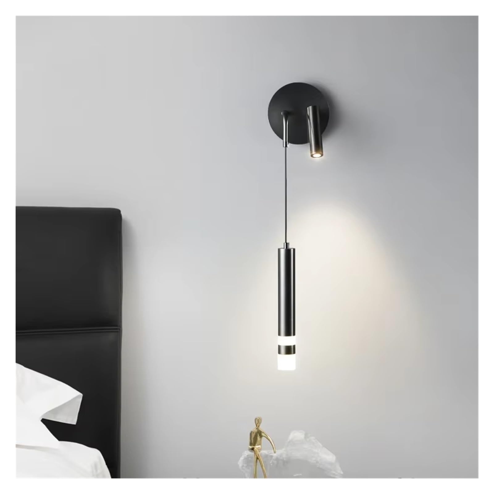 JKJZSALJ Gold Copper Bedside Light Led Simply Creative Brass Sconce Lamp For Home Living Room,Gold,Black