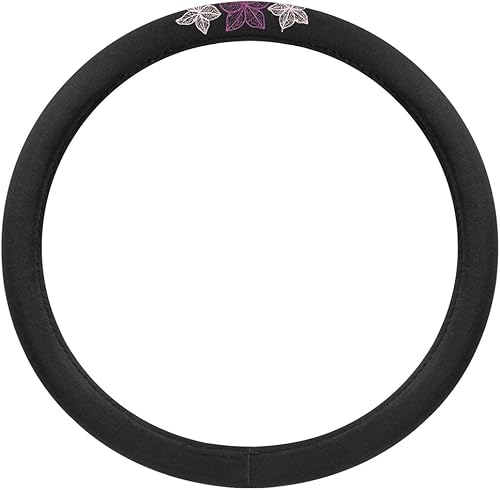 Miniatura 6 de BDK Juego completo de fundas de asiento de automóvil con diseño de flores hawaianas con funda para volante y almohadillas para cinturón de