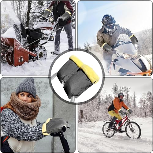 Image of Stroller Hand Muff Pram Hand Warmer for Winter Windproof Cold Weather Hand Gloves Zip Universal Size Anti-Freeze Extra Thick Warm Baby Stroller Gloves