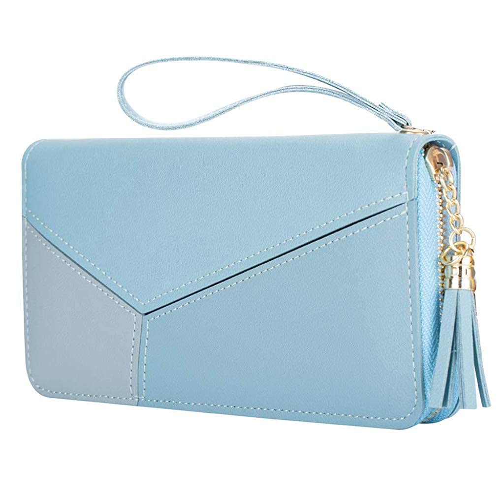 Blue Designer Women's Purse Wallet Female Clutch Bag Women/Ladies/Girls Wallets Long Purses Card Holder Phone Pocket Raksha Bandhan Gift-image-20