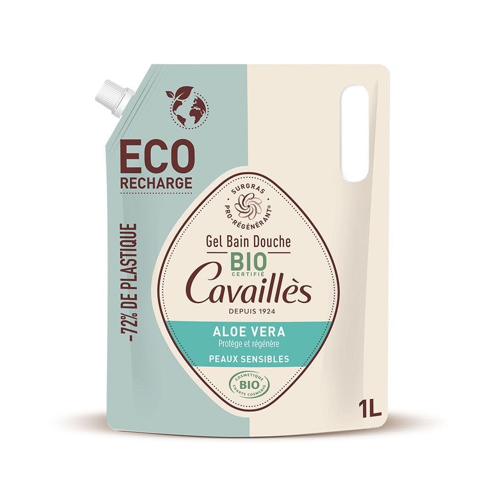 Rogé Cavaillès Shower Bath Gel Sensitive Skins Aloe Vera Organic Eco-Refill 1L