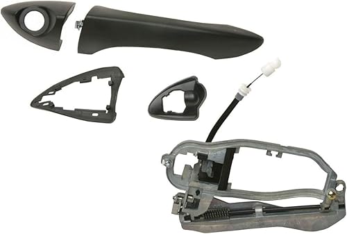 Miniatura 48 de TRQ Manija de la puerta exterior trasera izquierda del lado del conductor negra compatible con Honda Civic 2001-2005