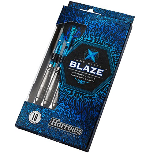 Fléchettes Harrows Blaze INOX 24 G – Acier Inoxydable, Précision, Grip Ergonomique – Pour Compétition Ou Loisir