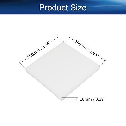 Miniatura 7 de Bettomshin 2 láminas POM de polioximetileno, 7.874in x 5.906in x 0.197in de largo x ancho x grosor, cuadradas blancas para mecanizar en tornos