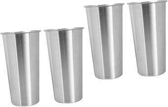 STOBAZA 4 Pçs Copos De Vidro De Bebida De De Aço Inoxidável Copos De Vidro Copos De Vidro Copo De Vidro Copos De Shot De Aço Copos De Bebidas Copos De Uísque De Aço Inoxidável Copos