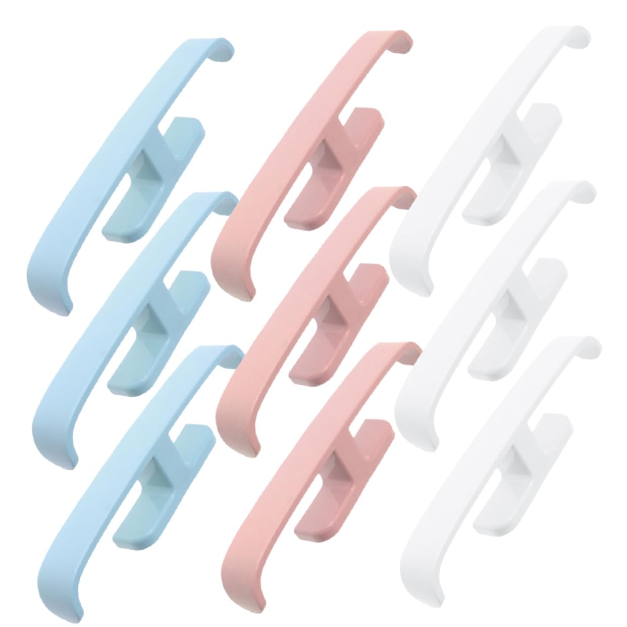 HOUDERCO 9pcs Wall Mounted Bathroom Slipper Rack Space Saving Shoe Storage Holder Easy Installation No Drilling Required for Use