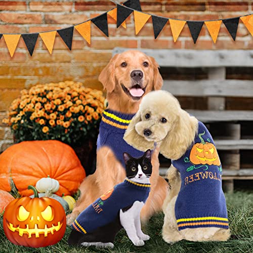 Dog Halloween Costumes Funny Pumpkin Dog Sweater Vest Puppy Clothes Soft Knit Pullover Outfits Halloween Costumes for Small Medium Large Dogs Cats Kitten Chihuahua Yorkie Dog Halloween Costumes Funny Pumpkin Dog Sweater Vest Puppy Clothes Soft Knit Pullover Outfits Halloween Costumes for Small Medium Large Dogs Cats Kitten Chihuahua Yorkie