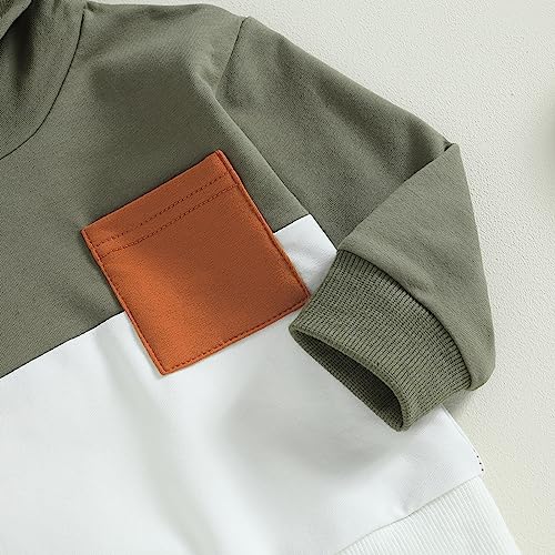 Toddler Baby Boy Fall Winter Clothes Patchwork Striped Long Sleeve Hoodie Tops Stretch Jogger Pants Newborn Outfit4