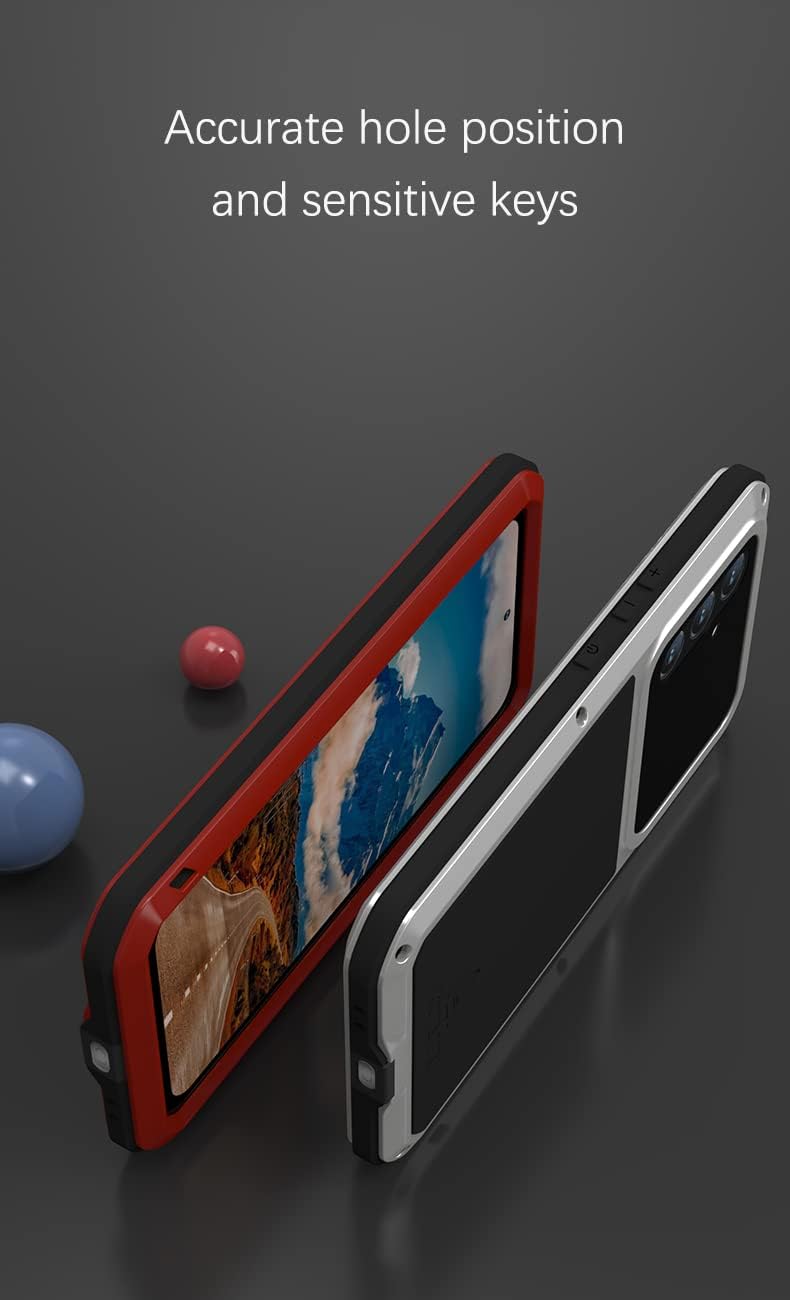 Full Body Rugged Case for Samsung-Galaxy-A54-5G, Heavy Duty Metal Armor Shockproof Snowproof Hybrid Aluminum Silicone Outdoor Cover with Tempered Glass Screen Protector (Army Green)