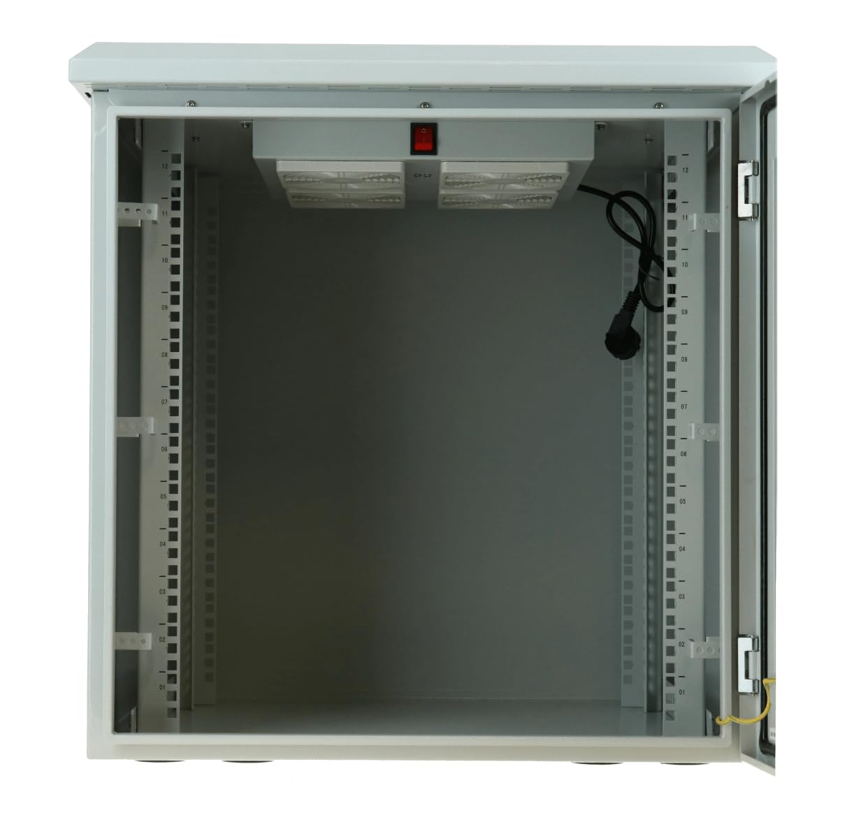 Baie Murale extérieure 12U IP55-600x600x635mm (LxPxH) - Blanc