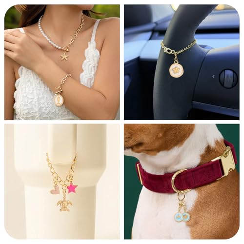Image of Craftdady Golden Enamel Ocean Animals Pendants Stainless Steel Summer Sea Charms with Jump Ring for Jewelry Making Crafting Necklaces Bracelets Earrings Keychains