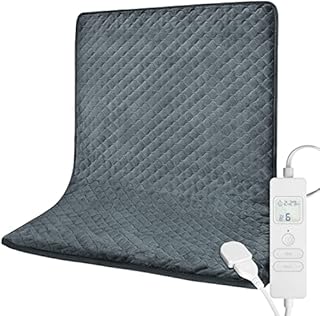 Heating Pad for Back, Neck, Shoulder Pain, 32''x24'' King Size Electric Heat Pad Fast-Heating 6 Temperature Level, 8 Timer Modes, Auto Shut Off, Ultra Soft Machine Washable
