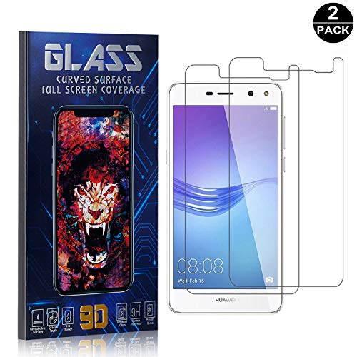 Huawei Y5 2017 Screen Protector Tempered Glass, Bear Village® Scratch Resistant HD Screen Protector Film for Huawei Y5 2017, 2 Pack
