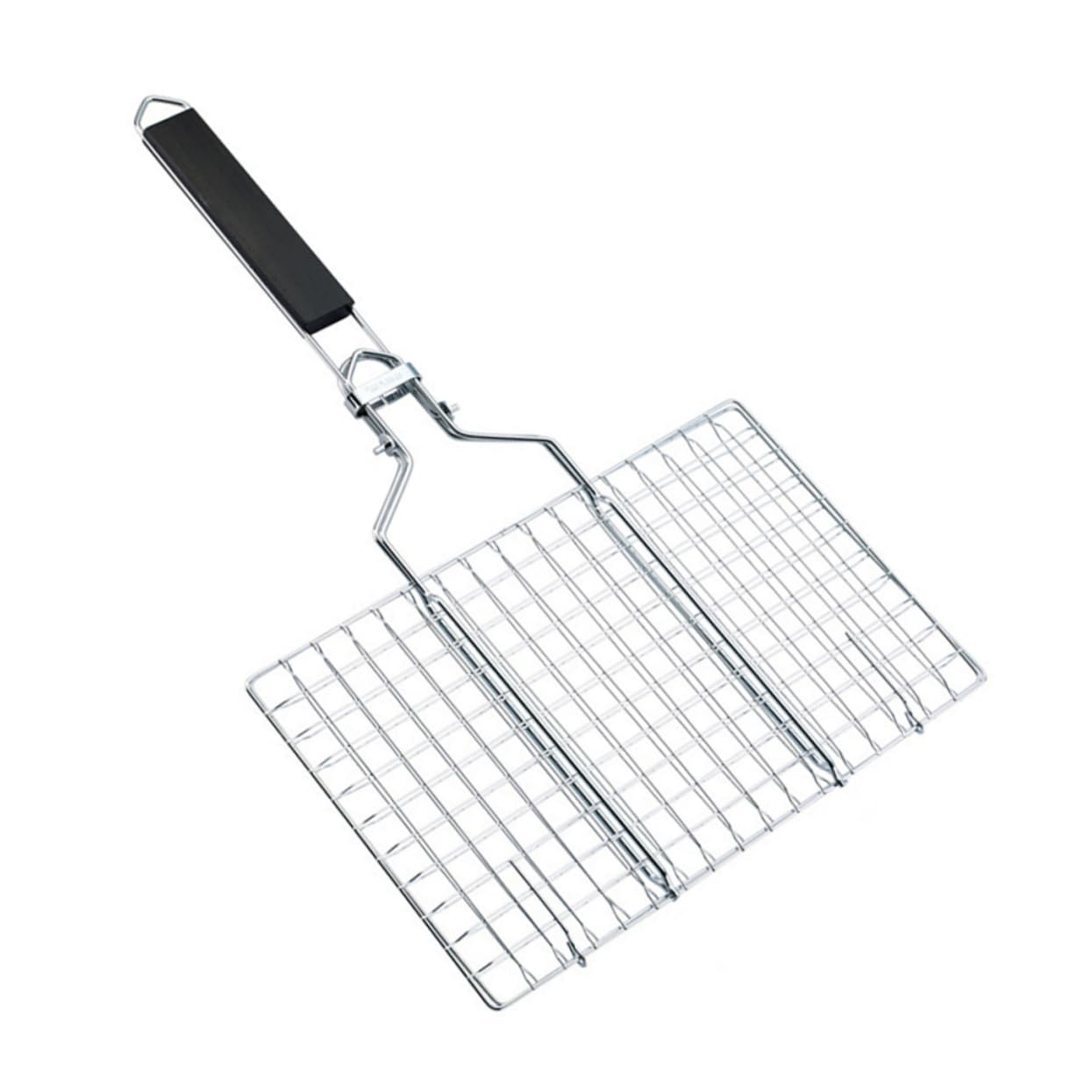 Gogogmee 1Pc Grilling Basket Stainless Steel Mesh Grill Basket for Outdoor Cooking Housewarming Present Non Stick Design for Easy Flipping for Picnics Family Gatherings