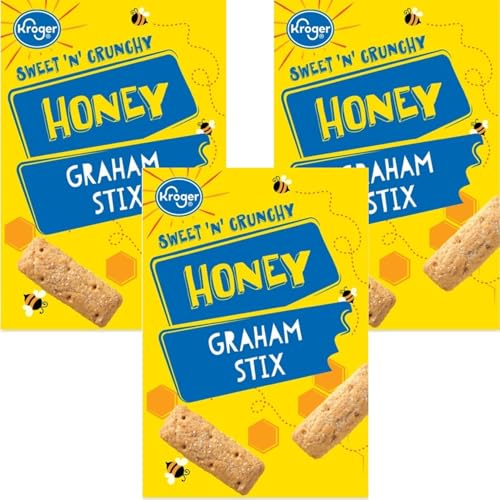 Stix Honey Graham Crackers, Crunchy Snack Sticks, 9 oz, Pack of 3, for S'mores, Desserts & Lunchbox Treats
